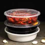 Plastik Food Grade Mangkuk Bulat Tebal Transparan